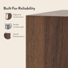 Zoey Engineered Wood 3 Door Wardrobe With Mirror in Classic Walnut Finish