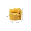 Cloro Solid Wood Accent Chair in Yellow Colour