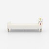 Minimalist Kids Single Bed in White and Multicolor