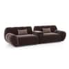 Cannoli 3 seater Fabric Sofa with Marble top Table in Plum Haze