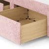 Holmebrook Engineered Wood Queen Size Drawer Storage Upholstered Bed in Desert Rose Colour