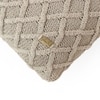 Crest Oatmeal Cotton Knitted Cushion Cover 12X20 Inches