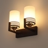 Eliante Modern Wall Lights Mild Steel, Glass & Glass Material Brown,Gold & White Finish