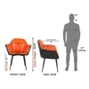 Adiko Leatherette Lounge Chair in Orange Colour