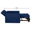 Bella One  Seater Pull Out Fabric Sofa Cum Bed Navy Blue