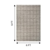 Jaipur Rugs Soft Basketweave Wool Viscose Dhurrie Rug White 6x8 ft