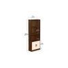 Seonn Engineered Wood Bookshelf with Drawer and 2 Doors Cabinet Floor Standin in Maple & Beige