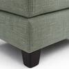 Nova 3 Seater L Shaped Sectional Sofa Right Chaise and Ottoman Celadon Green