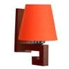 Devansh Solid Wood Electric Wall Light in Orange Colour with Orange Shade Count of 1 Light