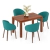 Atlas Solid Wood 4 Seater Dining Table With Meryl Lounge Chairs