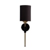 Devansh Metal Electric Wall Light in Black Colour with Black Shade Count of 1 Light