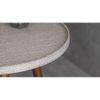 Weave Round Nesting Tables with Wooden Legs, Side Tables, Wooden Tables, Living Room Decor by A Tiny Mistake
