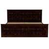 Moglis Solid Wood King Size Bed Without Storage Bed In Walnut Finish