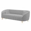 Nero Velvet 3 Seater Sofa in Grey Colour