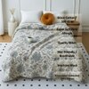 Cream Floral 300 Cms Cotton Double Bed Size Comforter From Threads