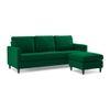 Monznij Sectional Fabric Sofa - Green
