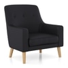 Hagen Lounge Chair in Licorice Black Colour