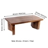 Kassel Sheesham Wood Coffee Table In Teak Finish