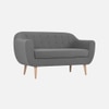 Colam Velvet 2 Seater Sofa in Dark Grey Colour