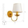 Caden Single Light Antique Brass Wall Light