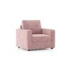 Apollo Compact 1 Seater Fabric Sofa in Desert Rose Colour