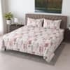 Multicolor Floral Cotton 400 Tc Flat Super King Size Bedsheet With 2 Pillow Covers