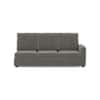 Apollo Compact Sofa (Colour : Ash Grey Velvet, Cushion : Hard, Back Type : High Back, Seating Capacity : Left Aligned 3 Seater + Left Aligned Chaise + Ottoman)