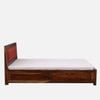 Driftwood Box Storage Solid Wood Bed King Size in Provincial Teak Finish