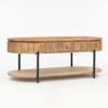 Syleen Solid Wood Coffee Table In Walnut Finish