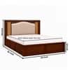 Reva Solid Wood Comfort Queen Bed Hydraulic Storage Provincial Teak Finish Mattress 60 x 78 Inches