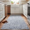 Neulooms Handloom Knotted Reversible Flatweave Runner Rug Blue or Ivory 2x8