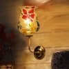 Devansh Metal Electric Wall Light in Gold Colour with Multicolor Shade Count of 1 Light