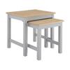 Wynmist Nesting Side Table Natural Mango Wood Top Grey Base