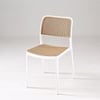 Kepler Brooks Zen Cafeteria Dining Chair in White Colour
