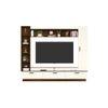 Fenily Engineering Wood TV Entertainment Unit Set Top Box Stand/TV Cabinet with Shelves for Books & Décor Display Unit Bed Living Room Upto 60 Inches (Brown Maple & Beige)