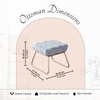 Slub Jacquard Metallic Stool in Blue Color Set of 2