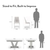 Caribu 4 To 6 Extendable Seater Dining Table With 4 Ingrid Leatherette  Chairs (Finish : White, Chair Colour : White)