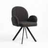 Cotton Fabric Dining Chair in Grey Colour