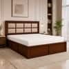 Eshaan Solid Wood Comfort Queen Bed Box Storage Provincial Teak Finish Mattress 60 x 78 Inches