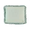 Ruffle Pistachio Green  And Olive Cotton Cushion Cover 16X16  Inches
