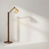 Hinge Beige Jute Floor Lamp with Beige Jute Base
