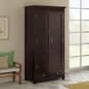 Fidora 2 Door Solid Wood Wardrobe in Mahogany Finish