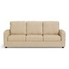 Apollo Compact High Back 3 Seater Fabric Sofa in Pearl Colour
