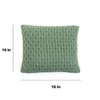 Kelly Knit Bermuda Green Cotton Cushion Cover 16X16 Inches