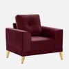 Nency Velvet 1 seater Sofa Maroon