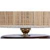 Graham Beige Bamboo Shade Table Lamp with Brown Wooden Base