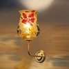 Devansh Metal Electric Wall Light in Gold Colour with Multicolor Shade Count of 1 Light