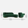 Maddox Velvet 3 Seater Sofa in Green Colour
