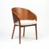 Pusha Veneer Dining Chair in Brown Colour