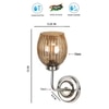 Devansh Steel Electric Wall Light in Steel Colour with Lavender Shade Count of 1 Light